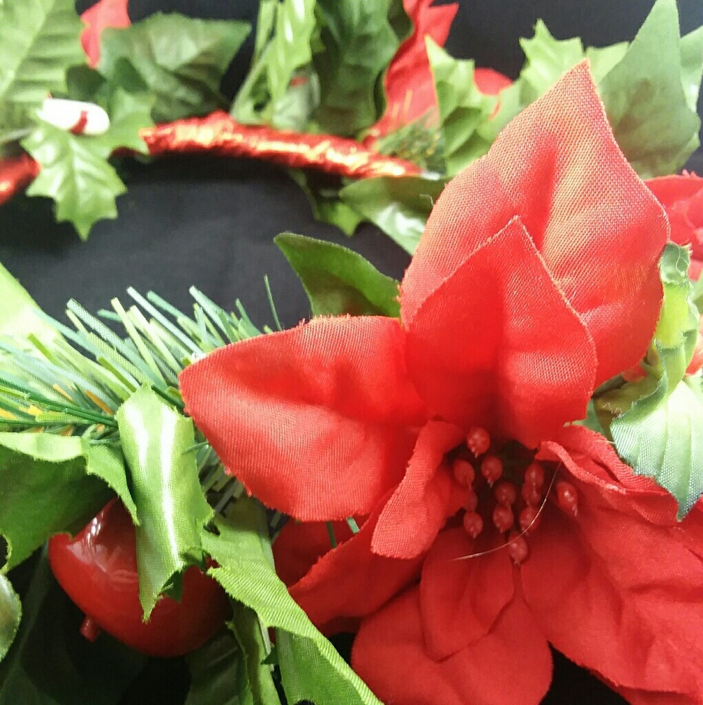 Poinsettia Christmas Holiday Flower Crown